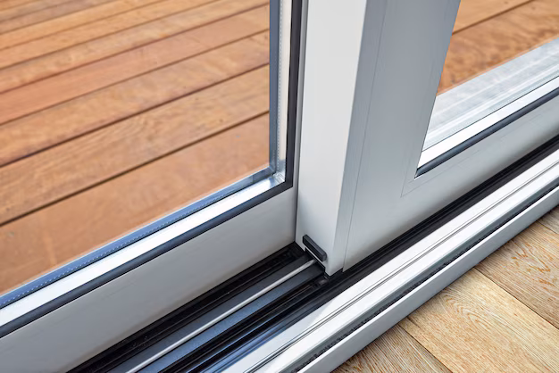 sliding glass door detail rail embed floor 101296 493